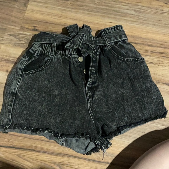 Forever 21 Pants - Forever 21 black paper bag shorts, never worn
